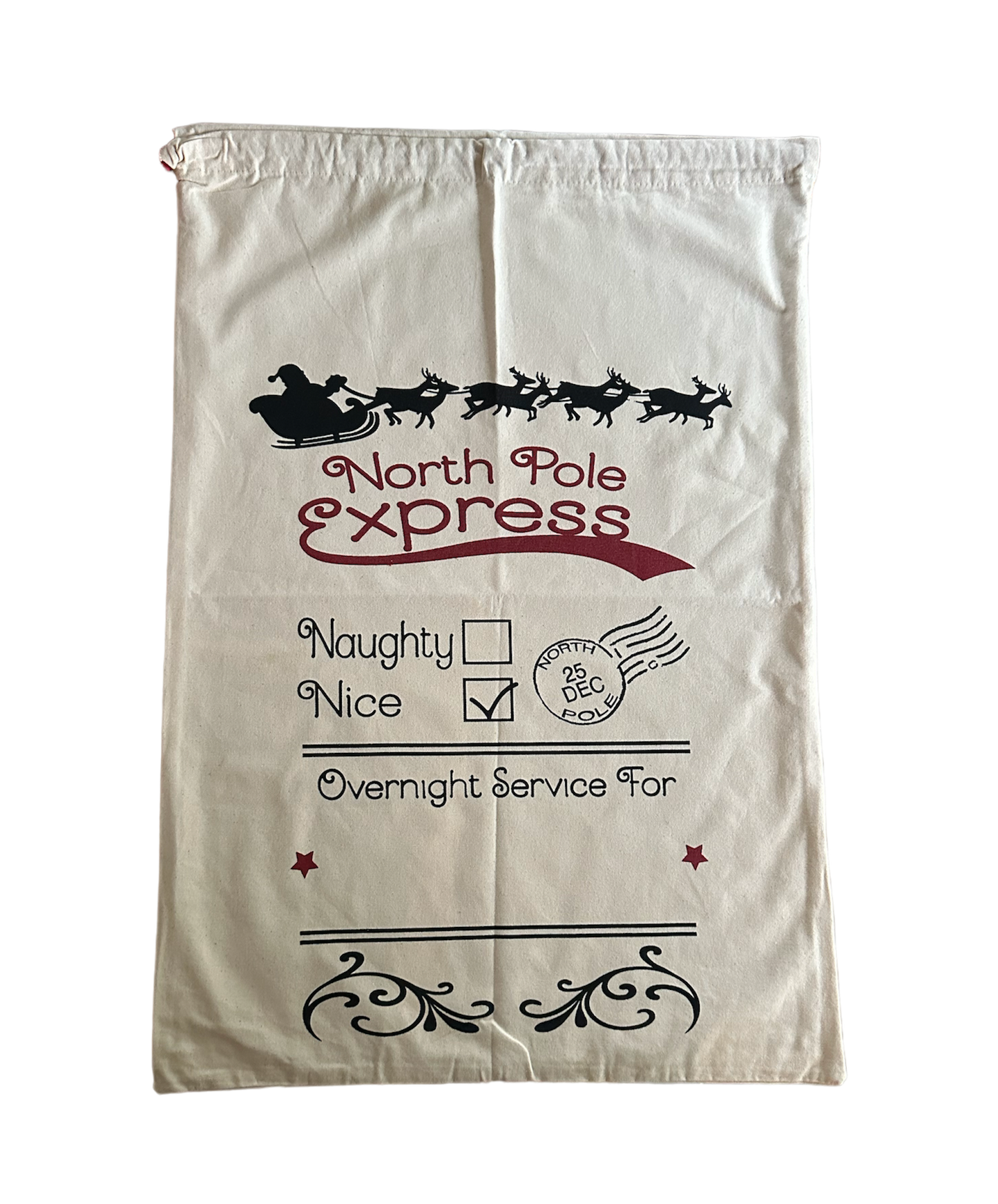 Christmas Sack Cream - Naughty or Nice