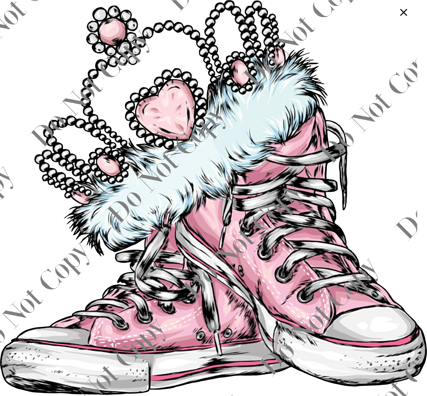 Clear cast Decal - Princess Converse