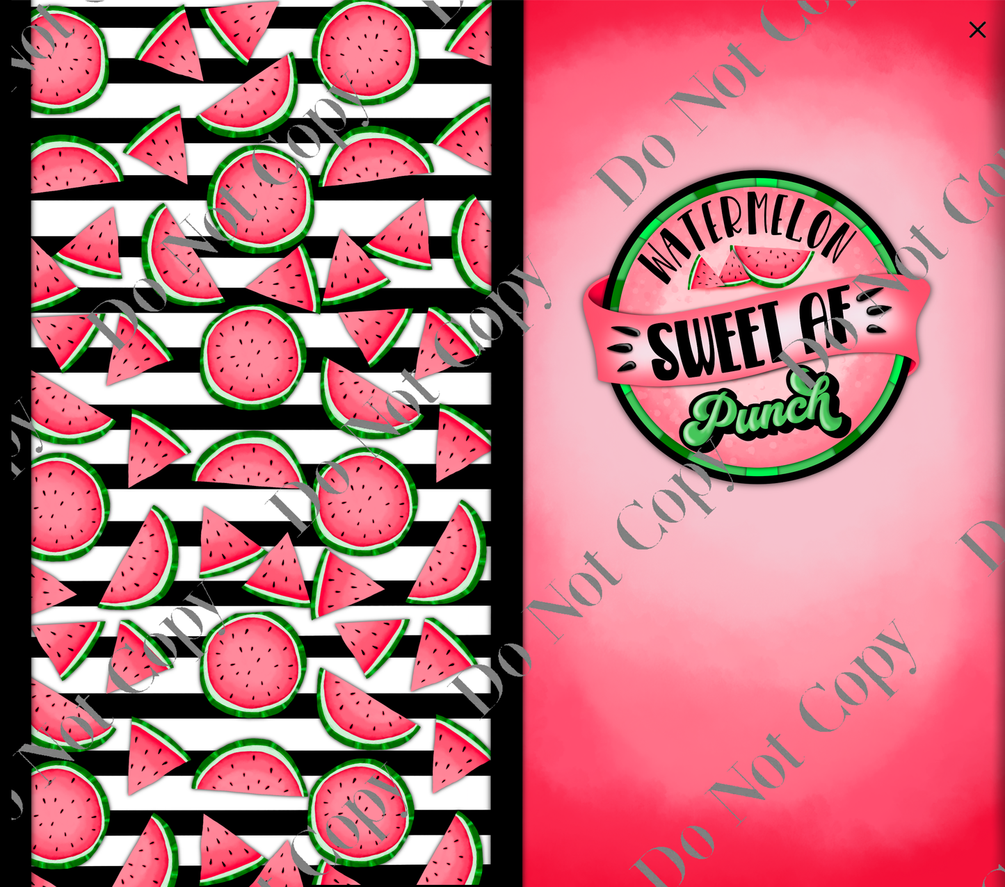 20oz Tumbler Wrap - Watermelon Sweet AF Punch