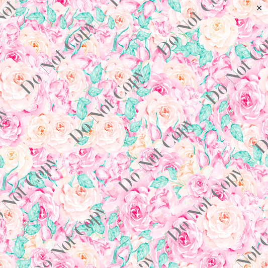 Patterned Vinyl - Pink and Peach Floral
