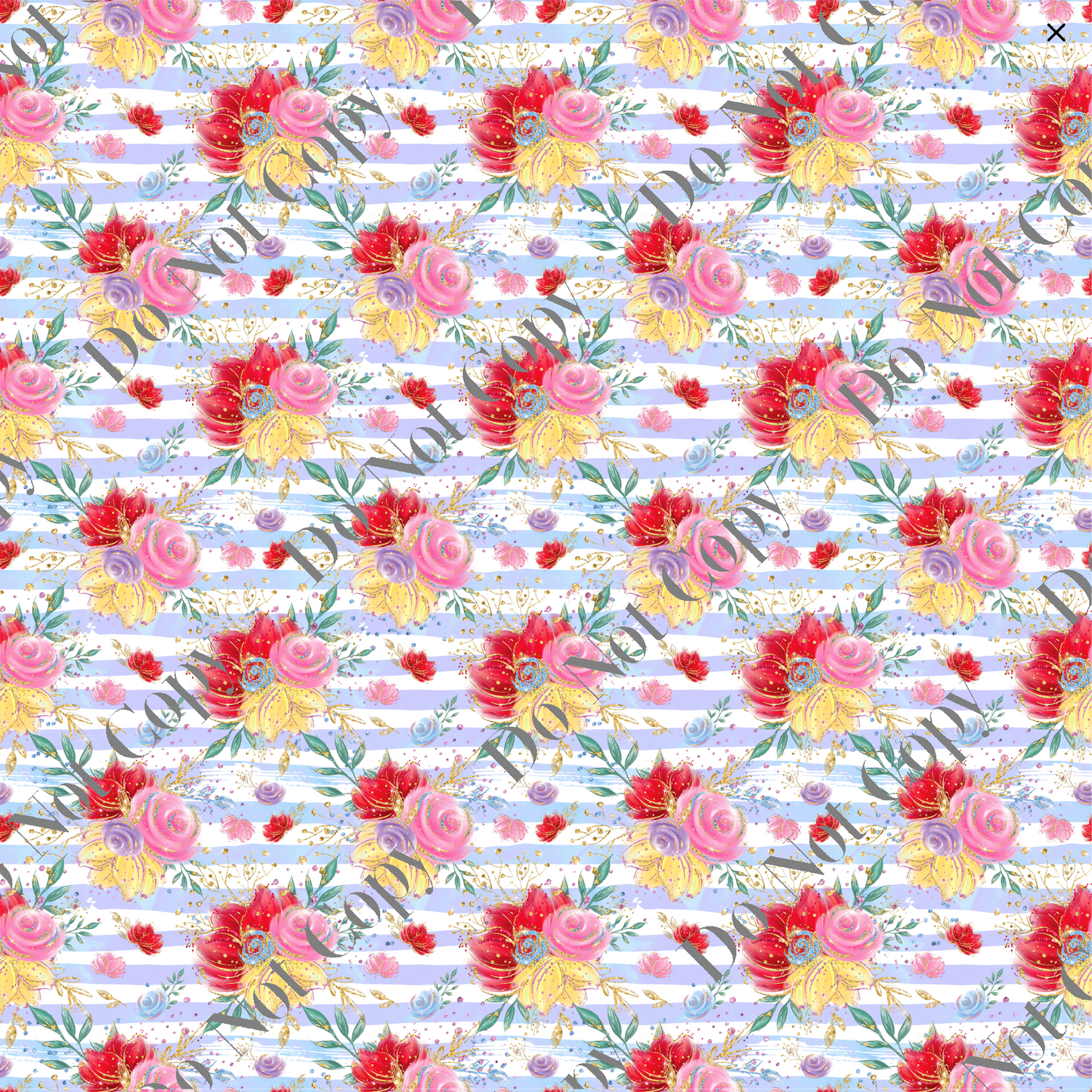Patterned Vinyl - Red, Pink & Yellow Floral
