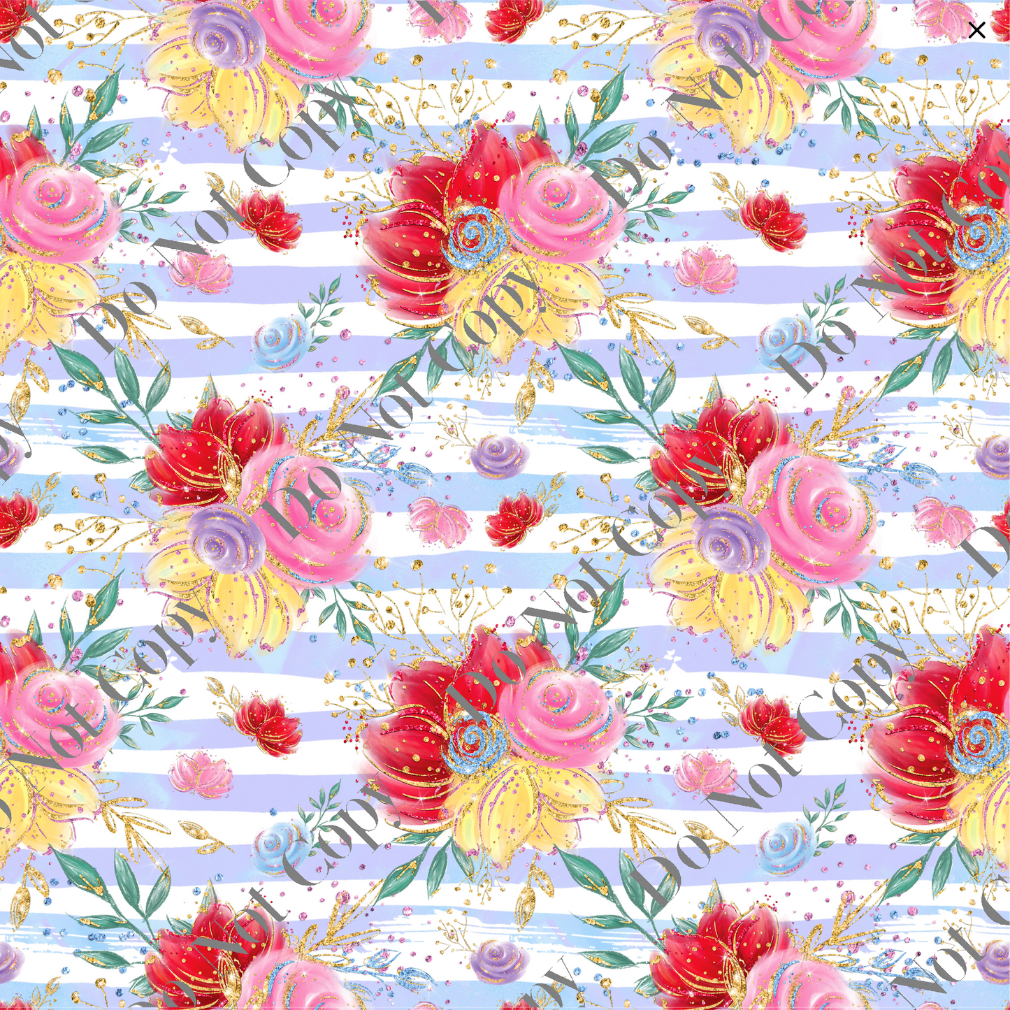Patterned Vinyl - Red, Pink & Yellow Floral